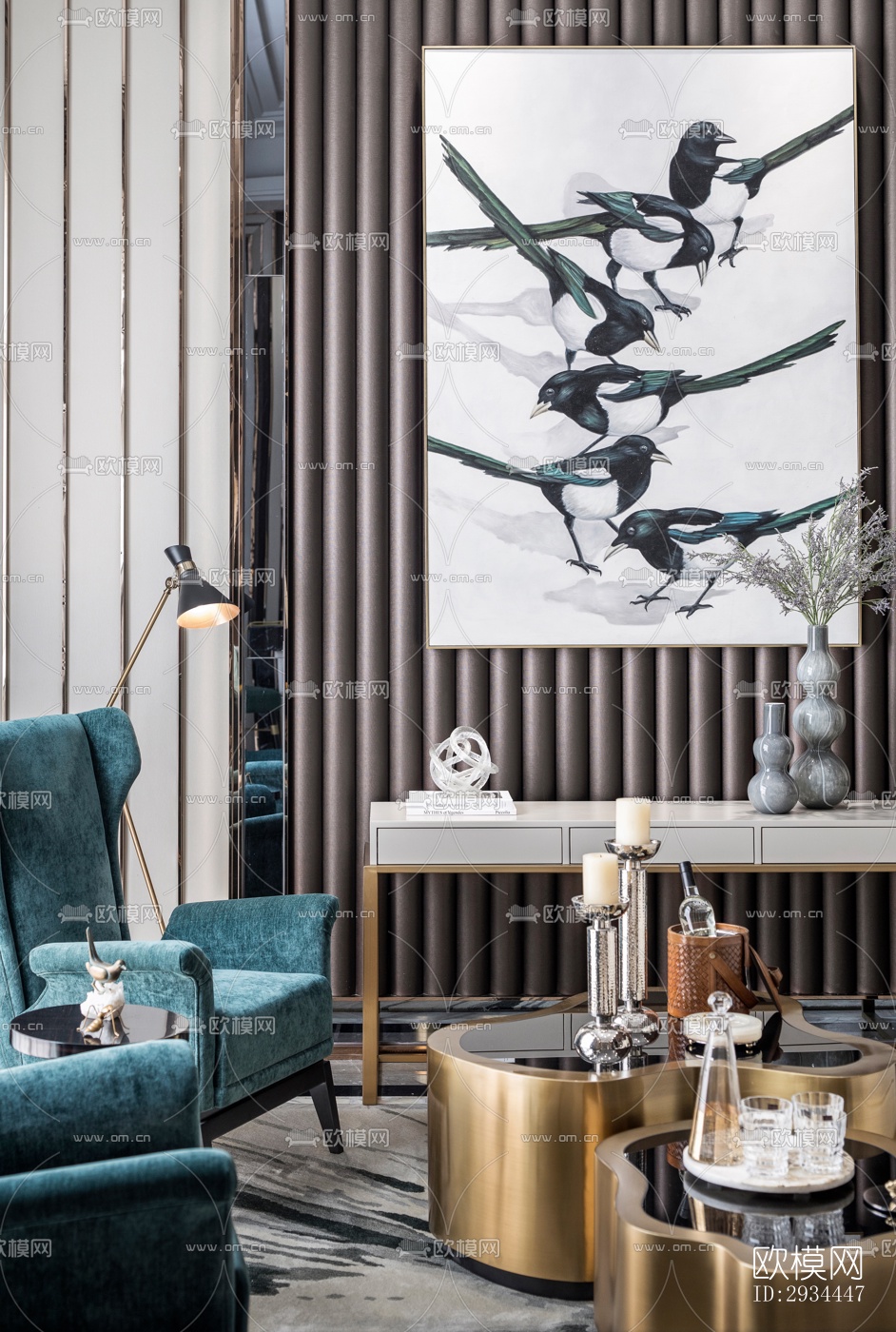 后现代平层效果图下载（渲染图13）