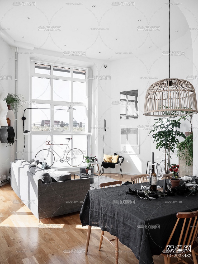 北欧公寓效果图下载（渲染图17）