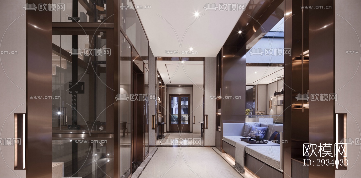 新中式别墅效果图下载（渲染图16）