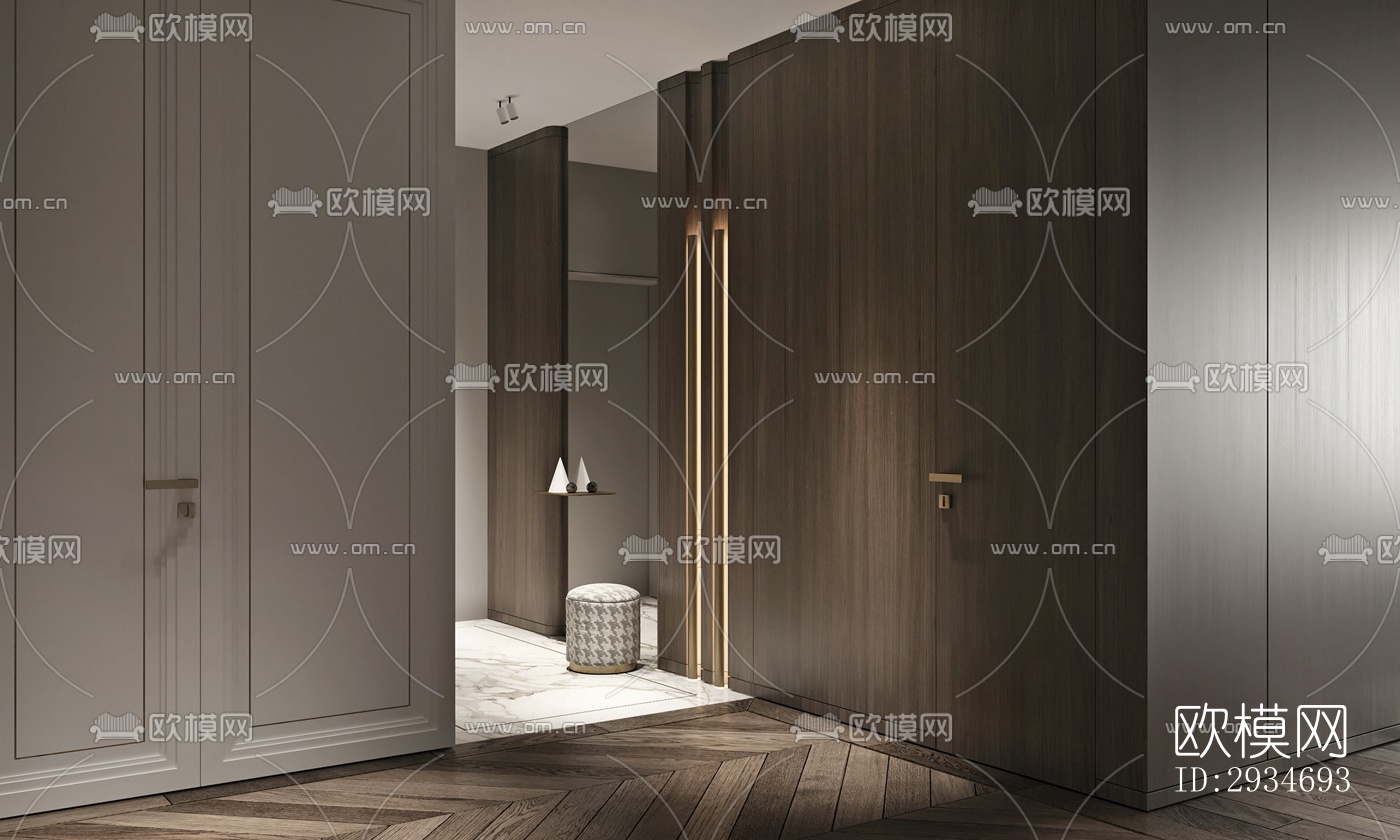 现代平层效果图下载（渲染图6）