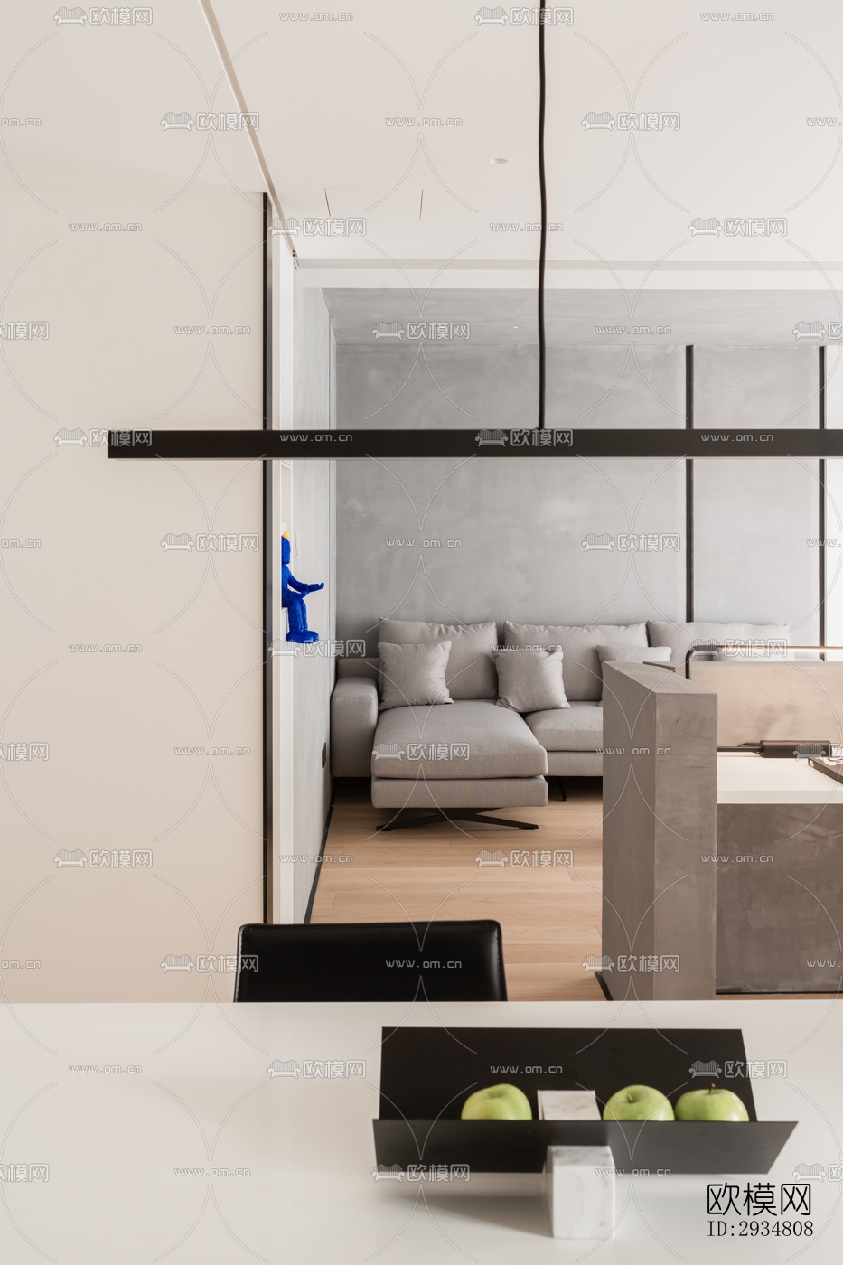 现代平层效果图下载（渲染图3）