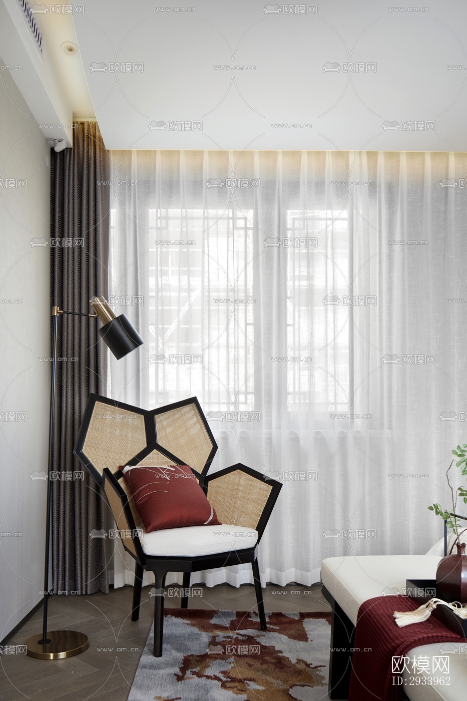 新中式别墅效果图下载（渲染图6）