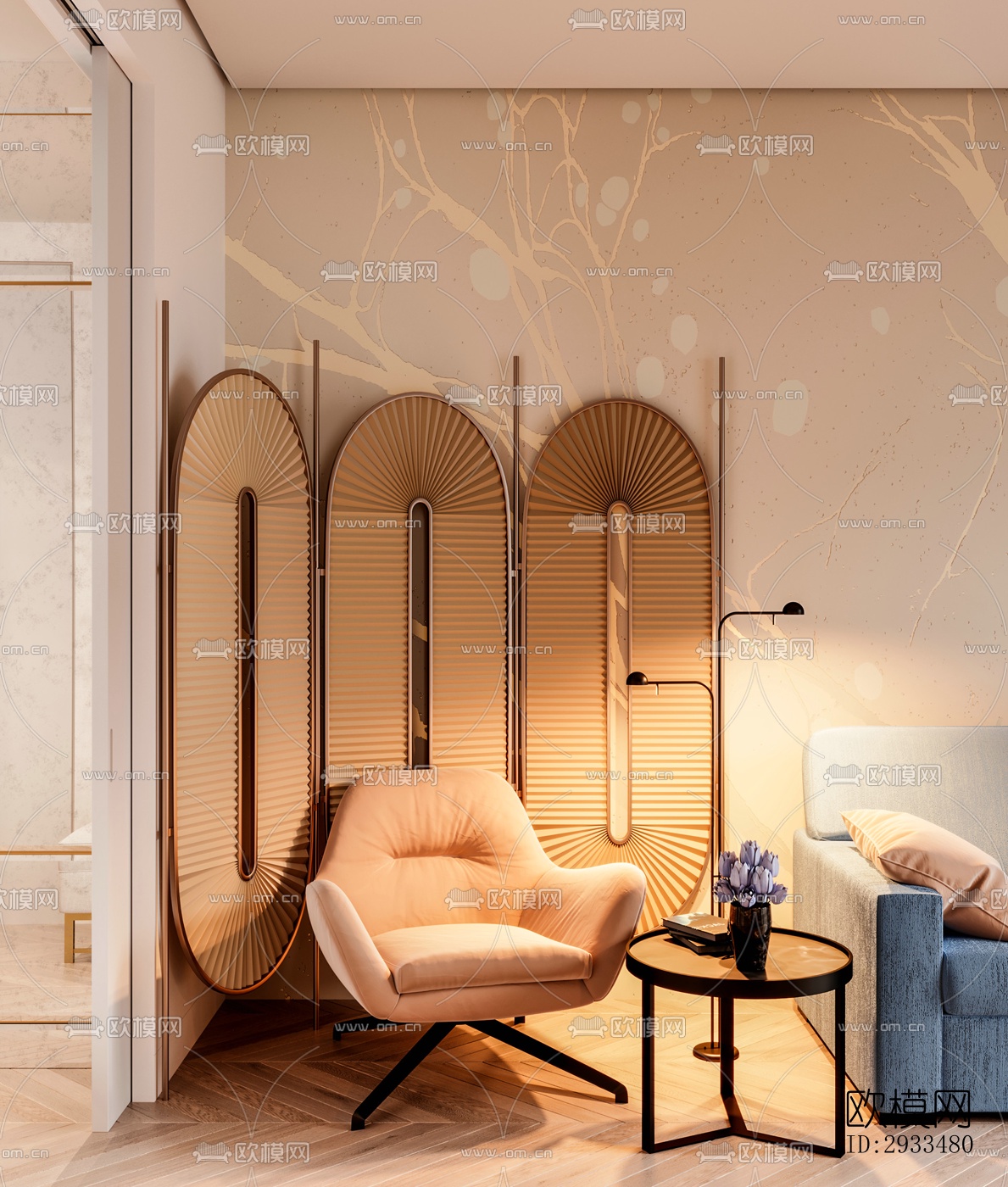 北欧公寓效果图下载（渲染图2）