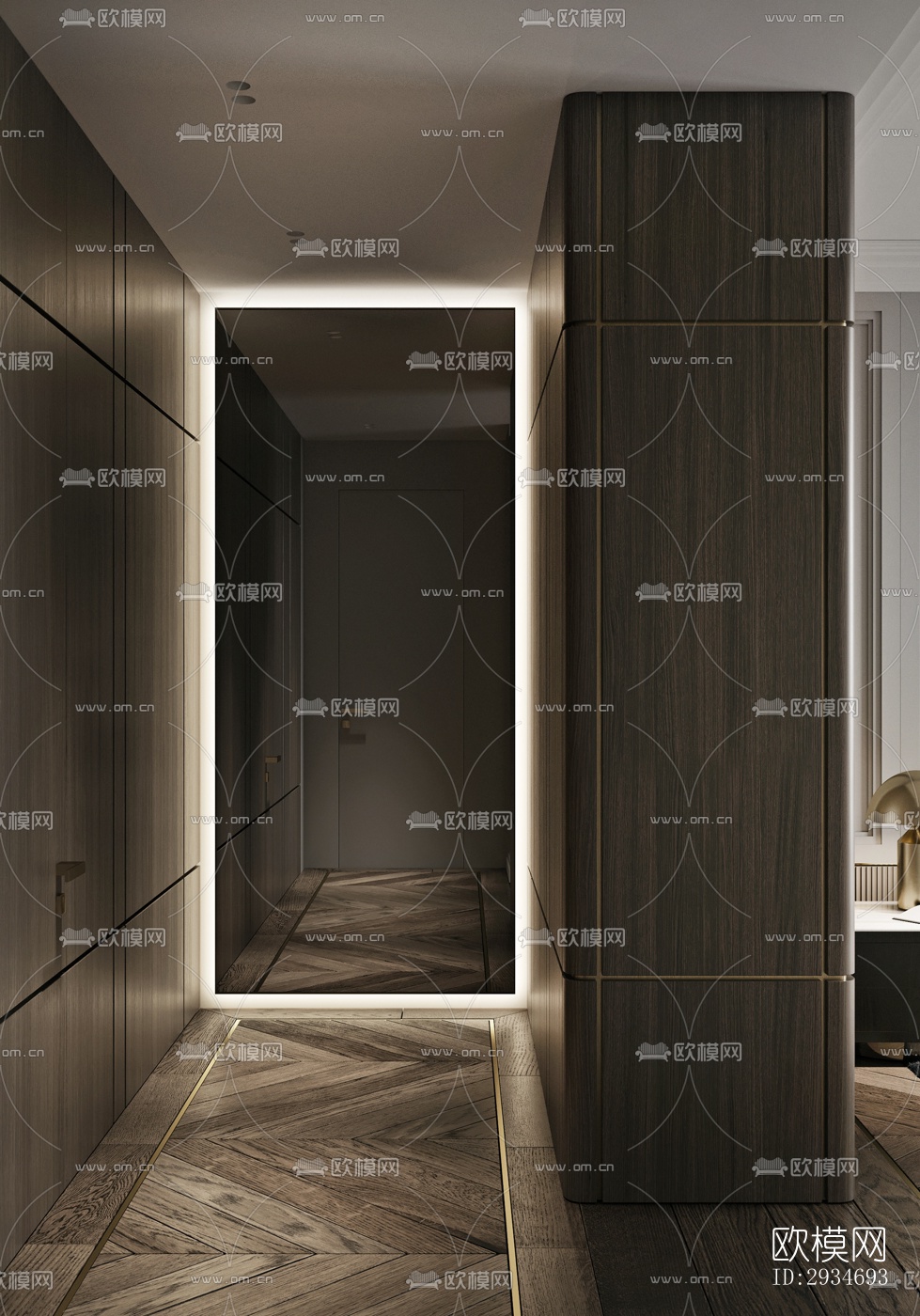 现代平层效果图下载（渲染图10）