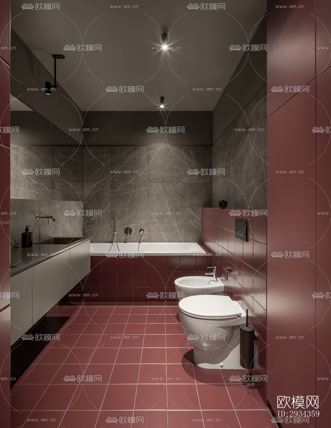 侘寂平层效果图下载（渲染图8）