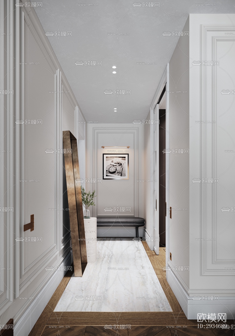 欧式平层效果图下载（渲染图6）