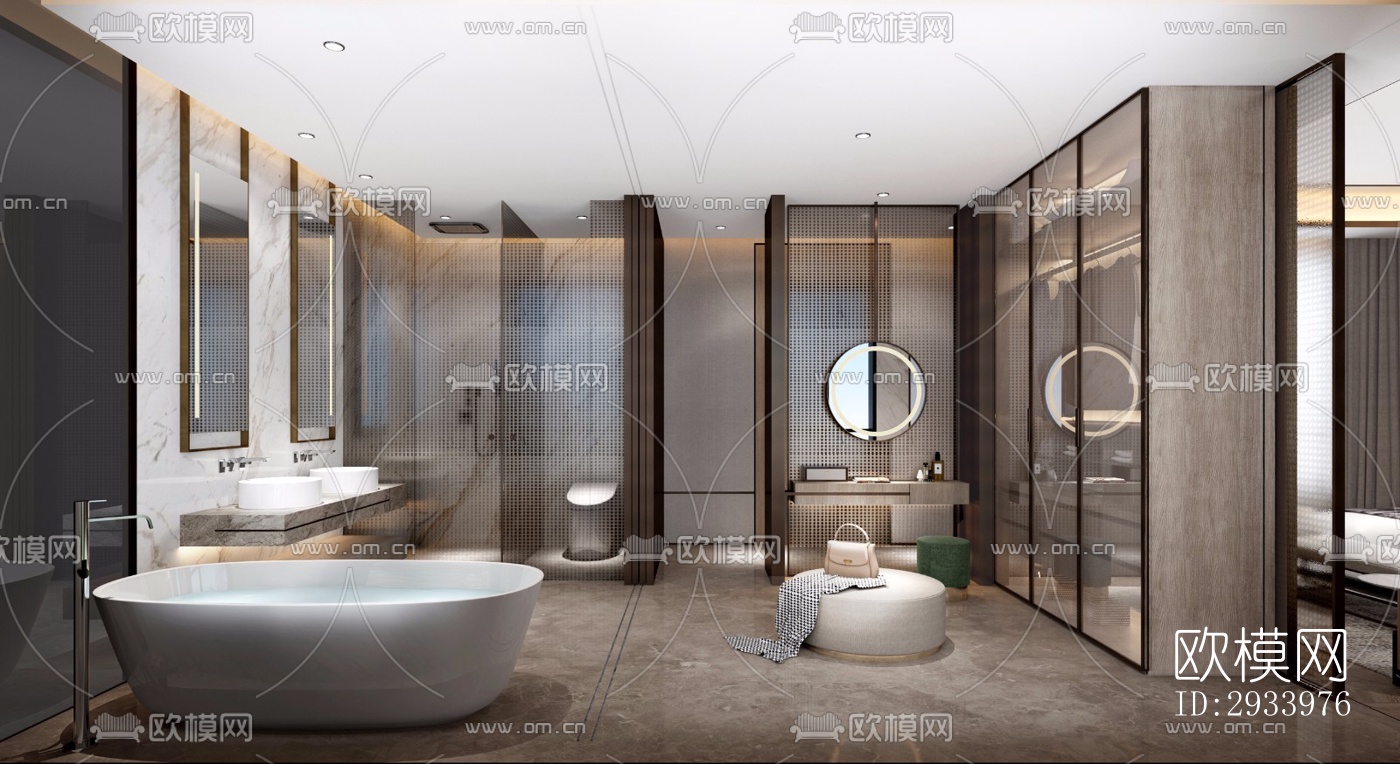 新中式别墅效果图下载（渲染图14）