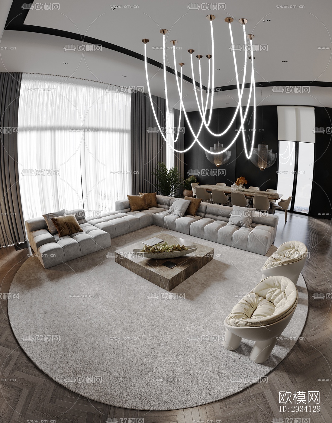 现代别墅效果图下载（渲染图15）