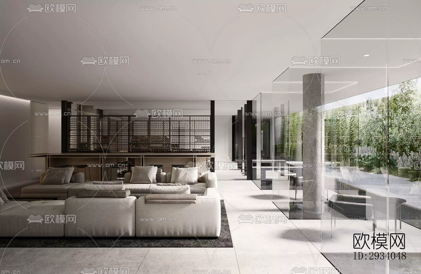 现代别墅效果图下载（渲染图3）