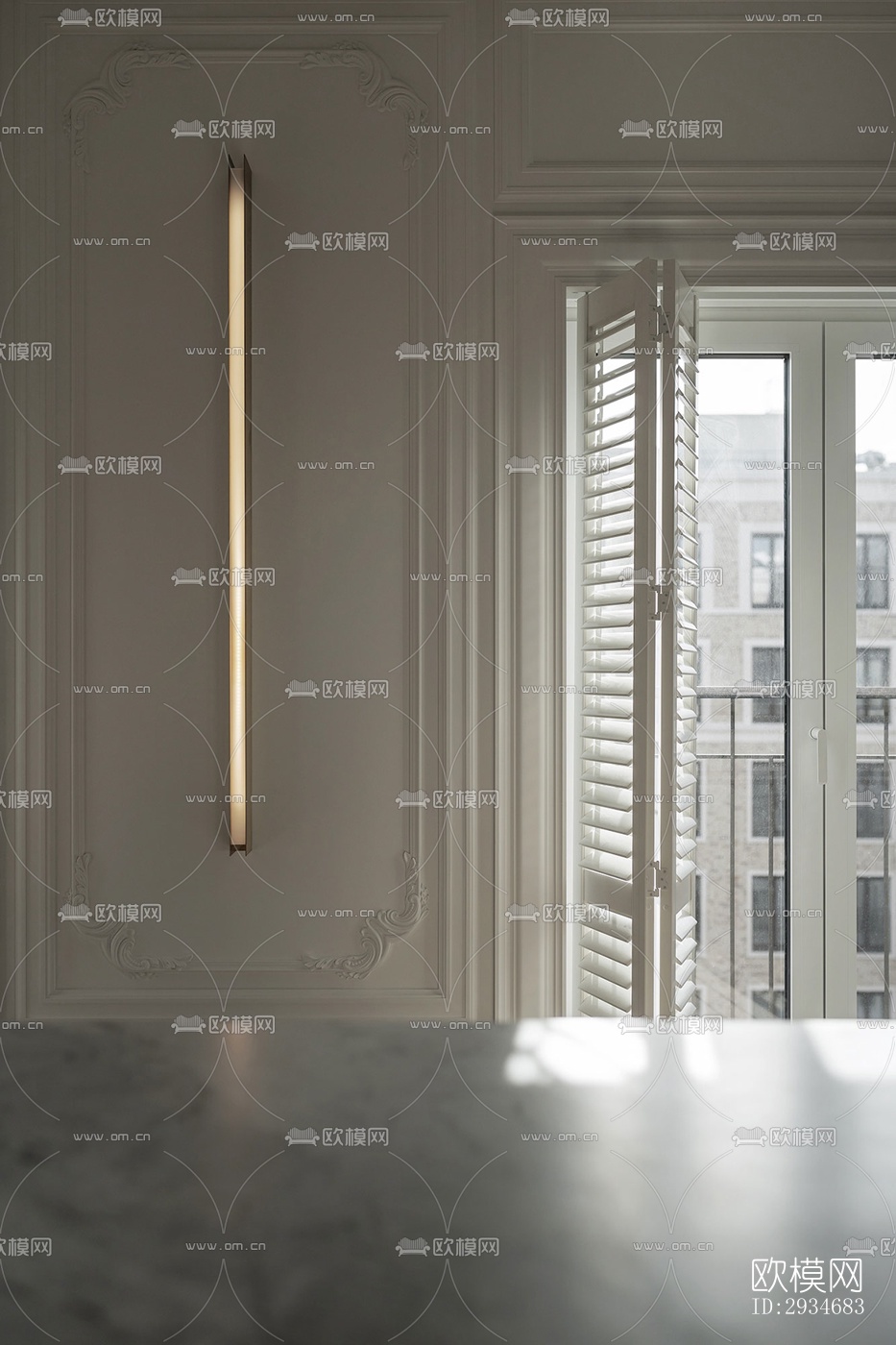 欧式平层效果图下载（渲染图3）