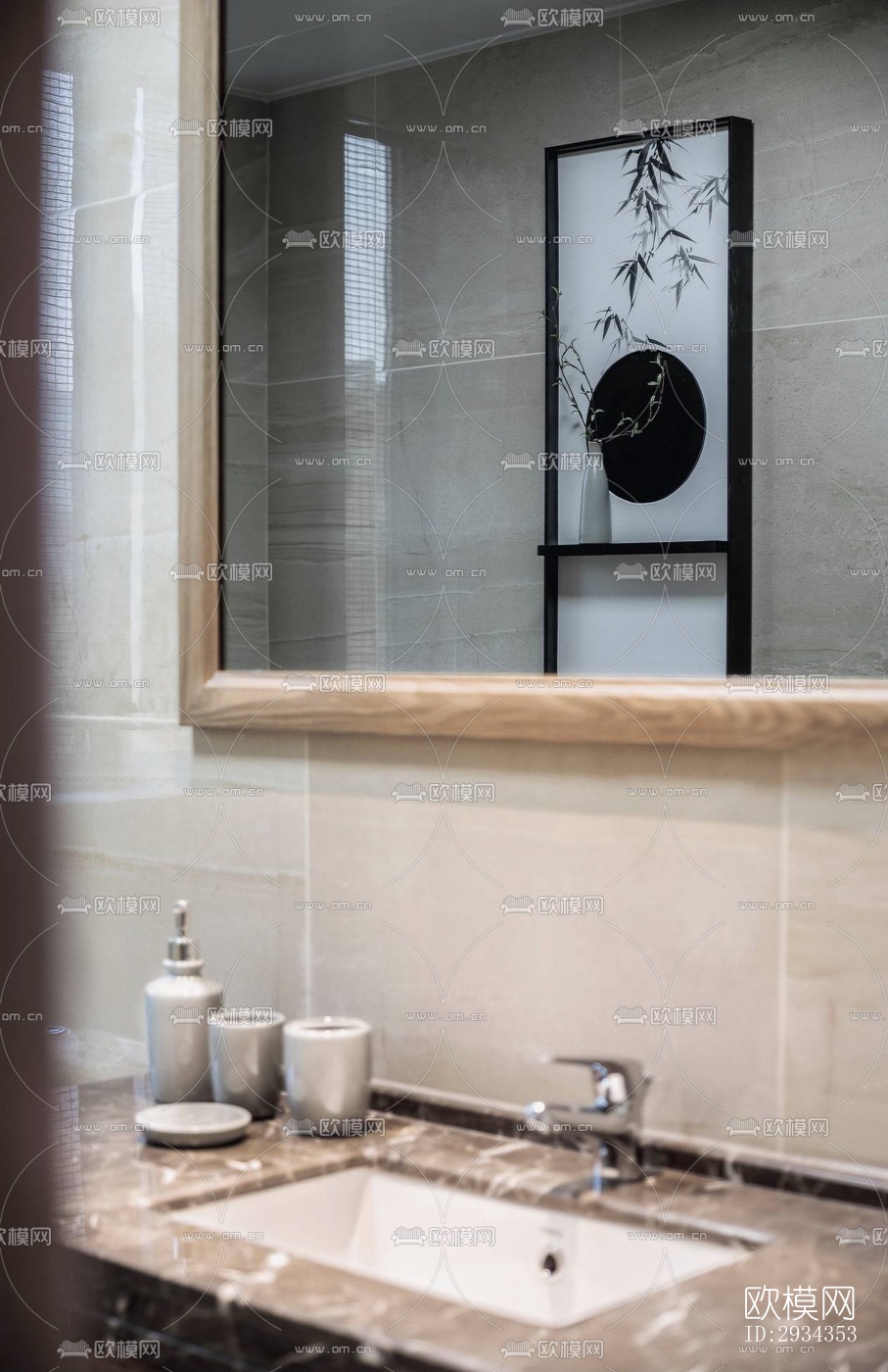 中式平层效果图下载（渲染图16）