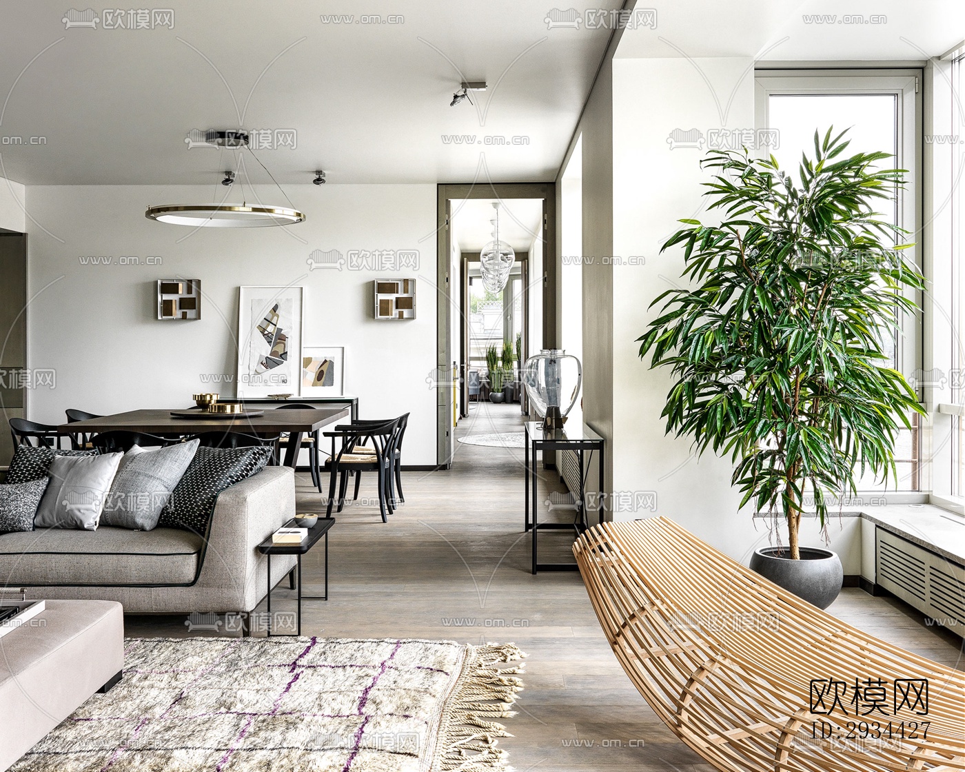 北欧平层效果图下载（渲染图18）