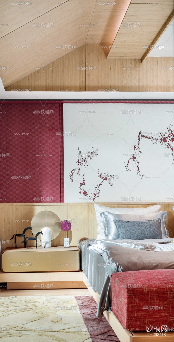 新中式复式效果图下载（渲染图9）