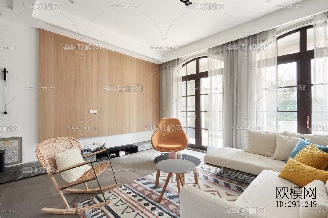 现代复式效果图下载（渲染图17）