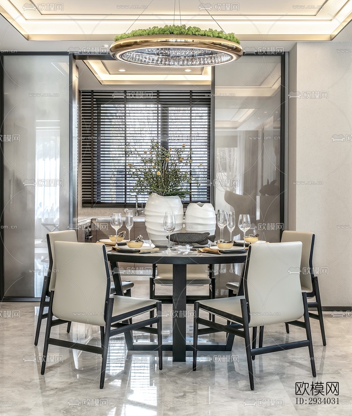 新中式别墅效果图下载（渲染图7）