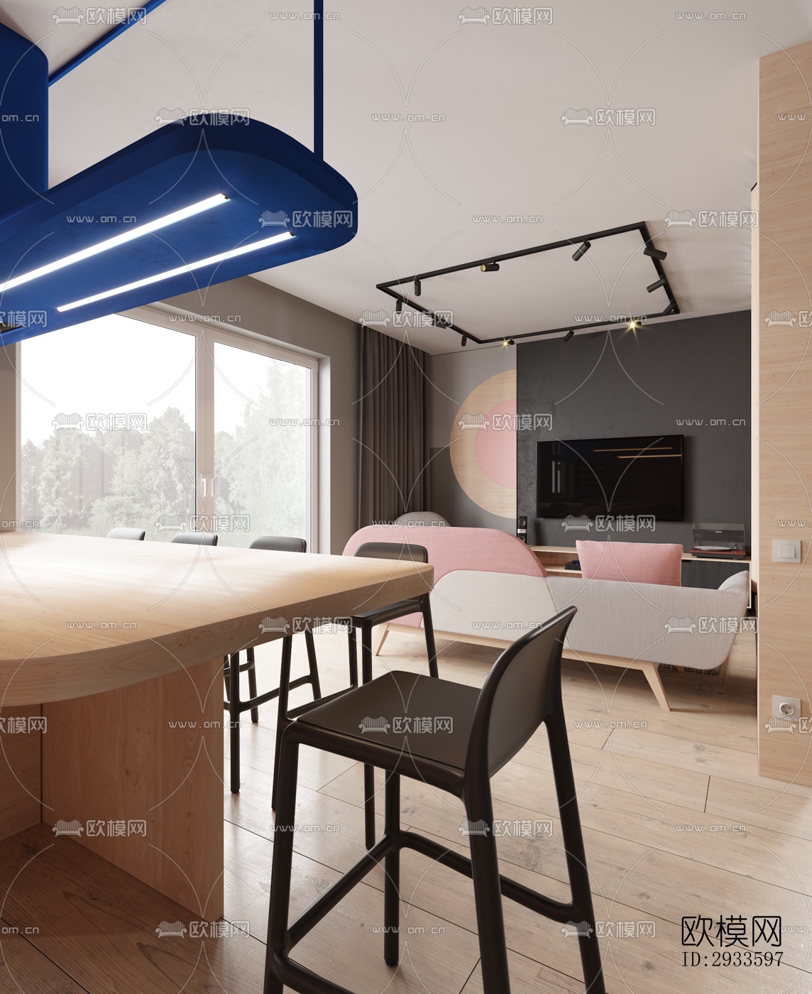 北欧公寓效果图下载（渲染图14）