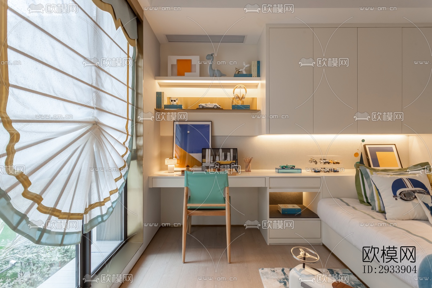 新中式别墅效果图下载（渲染图15）