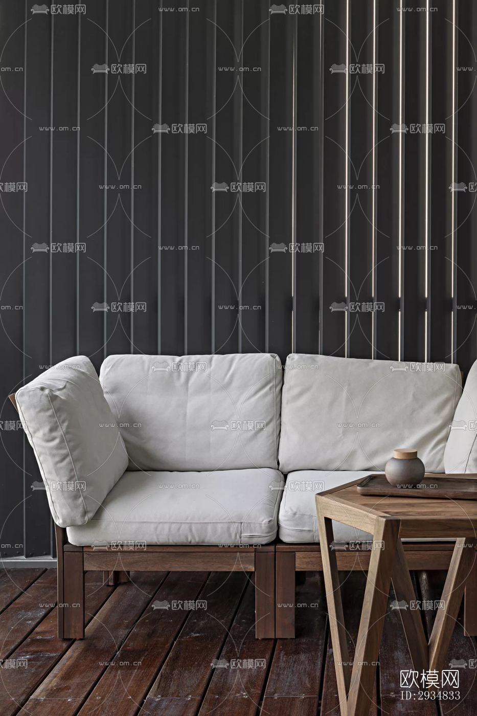 现代平层效果图下载（渲染图6）