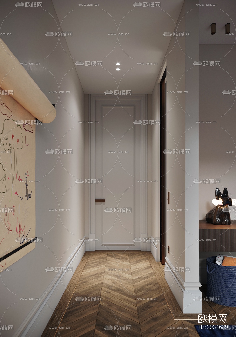 欧式平层效果图下载（渲染图19）