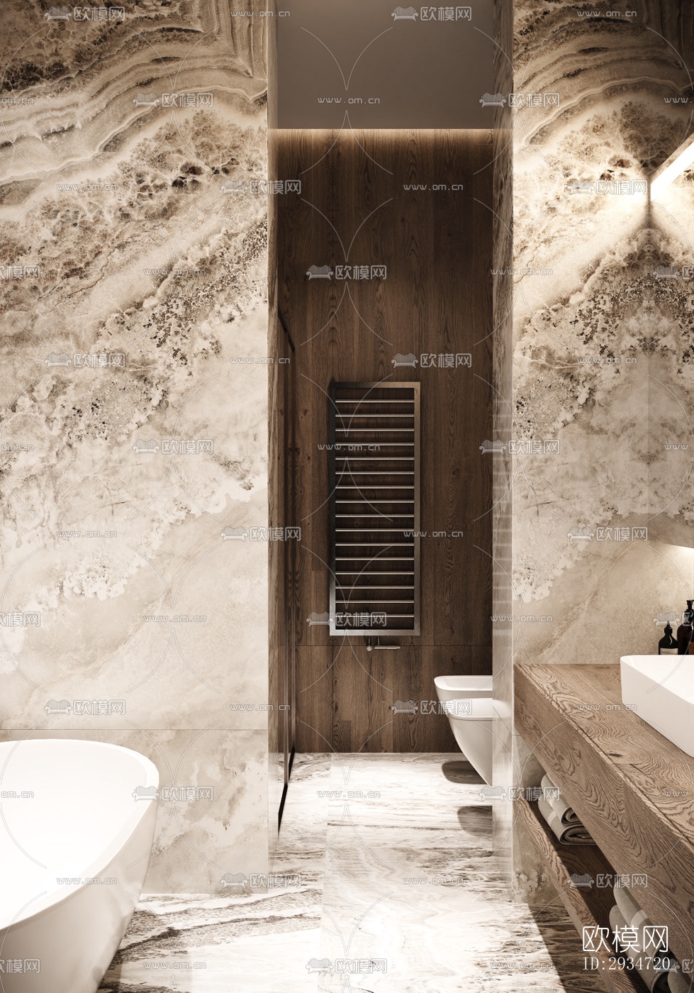 现代平层效果图下载（渲染图12）