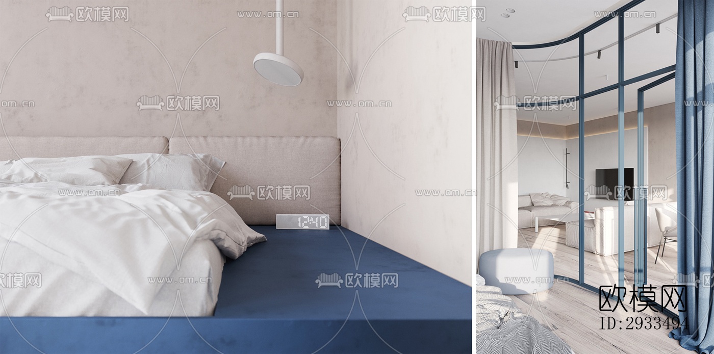 北欧公寓效果图下载（渲染图6）