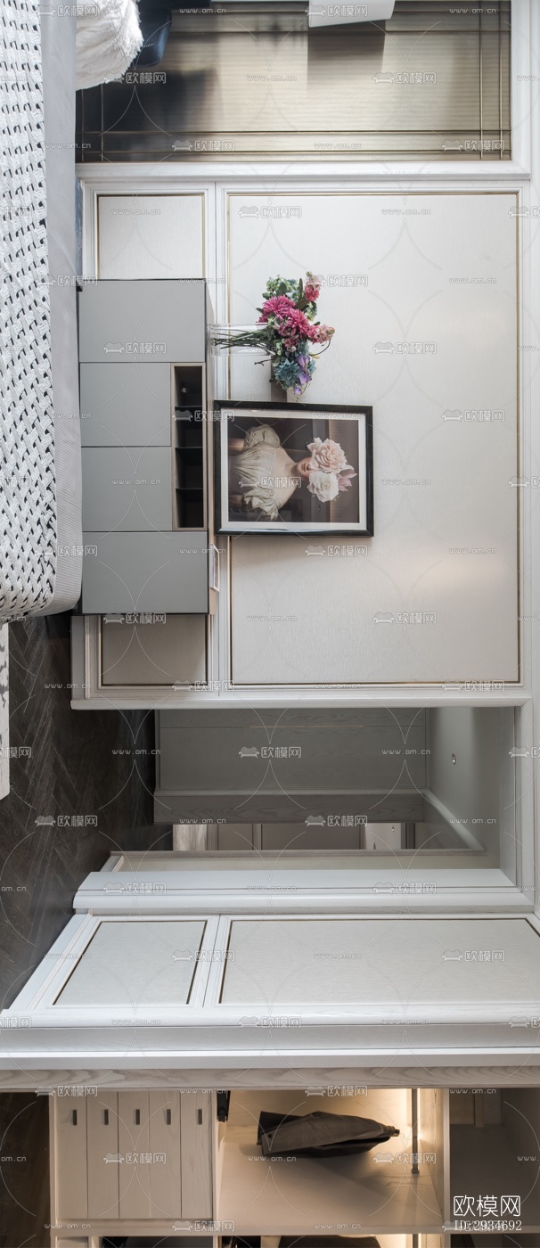 法式平层效果图下载（渲染图14）