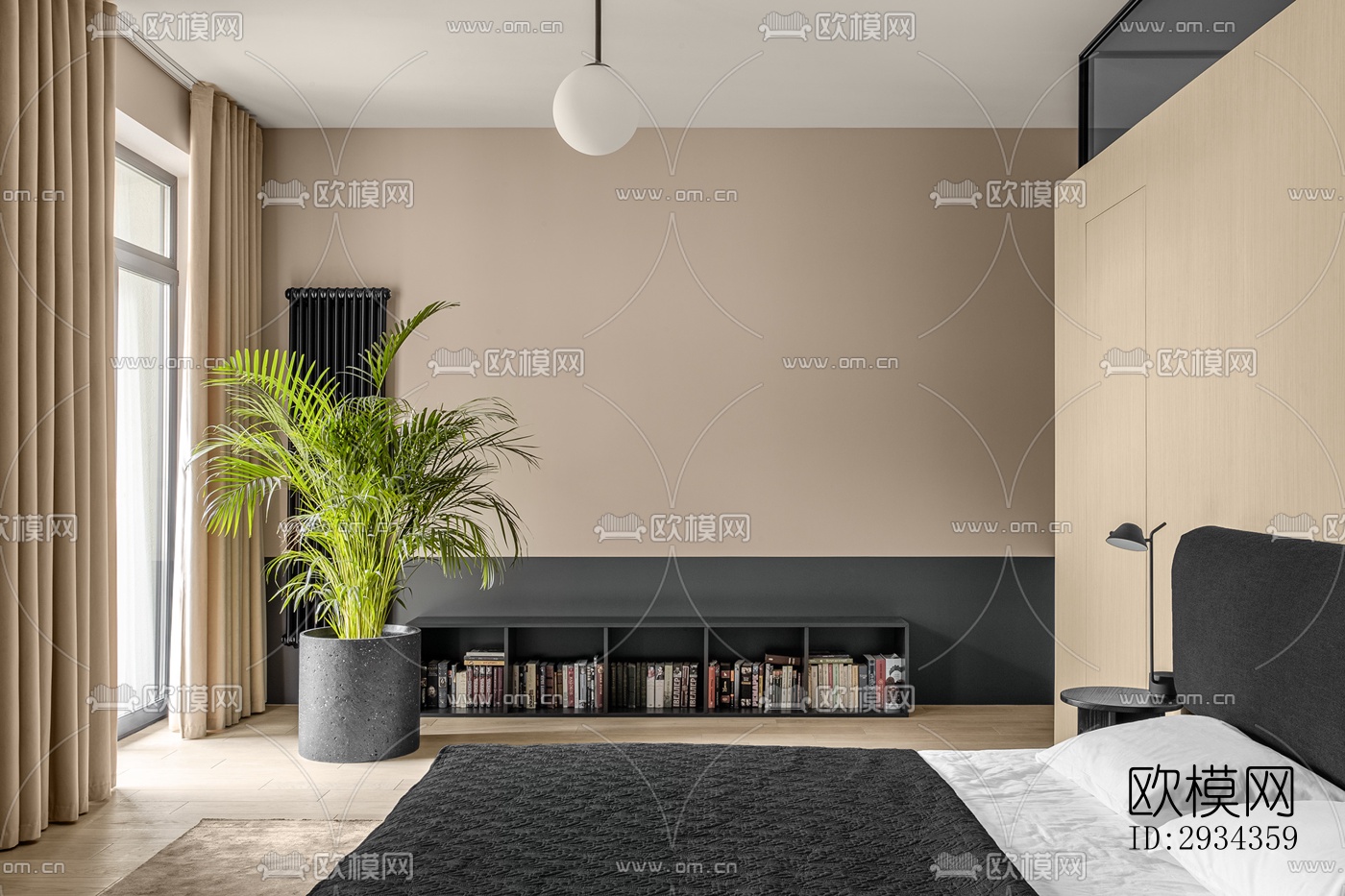 侘寂平层效果图下载（渲染图12）