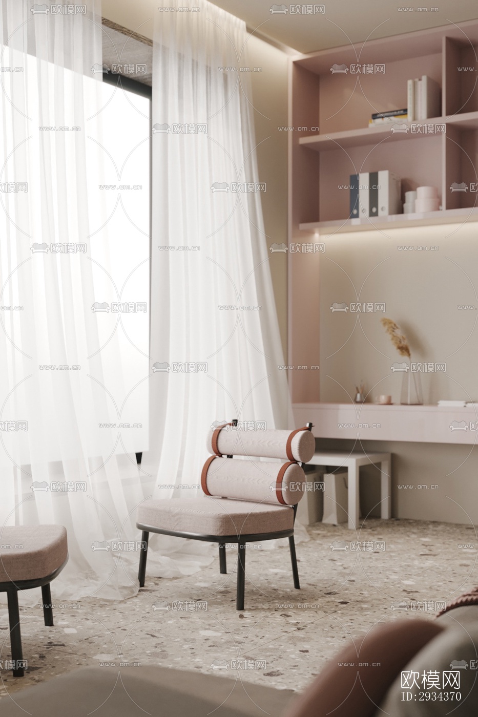 侘寂平层效果图下载（渲染图5）