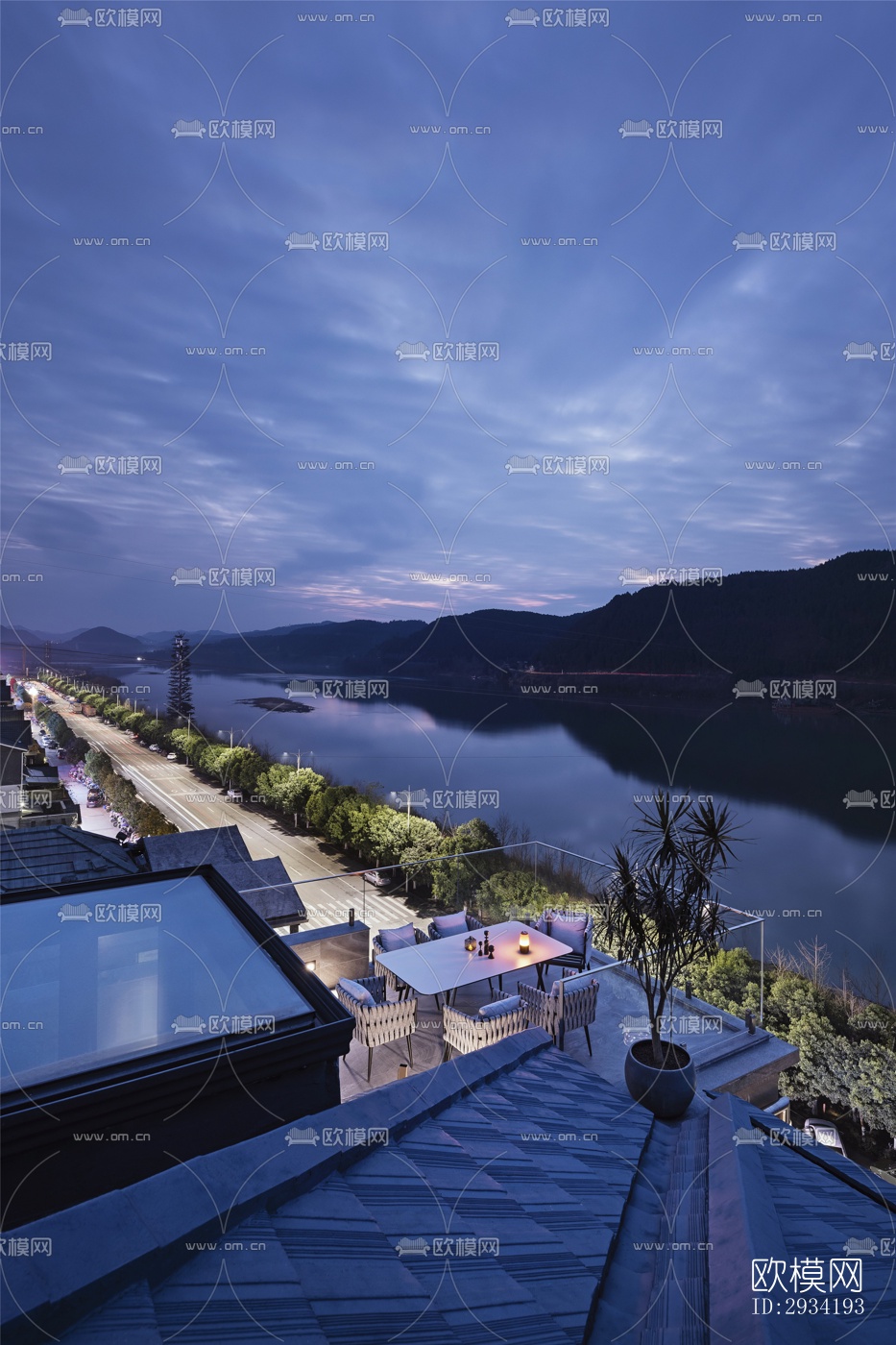 新中式复式效果图下载（渲染图16）