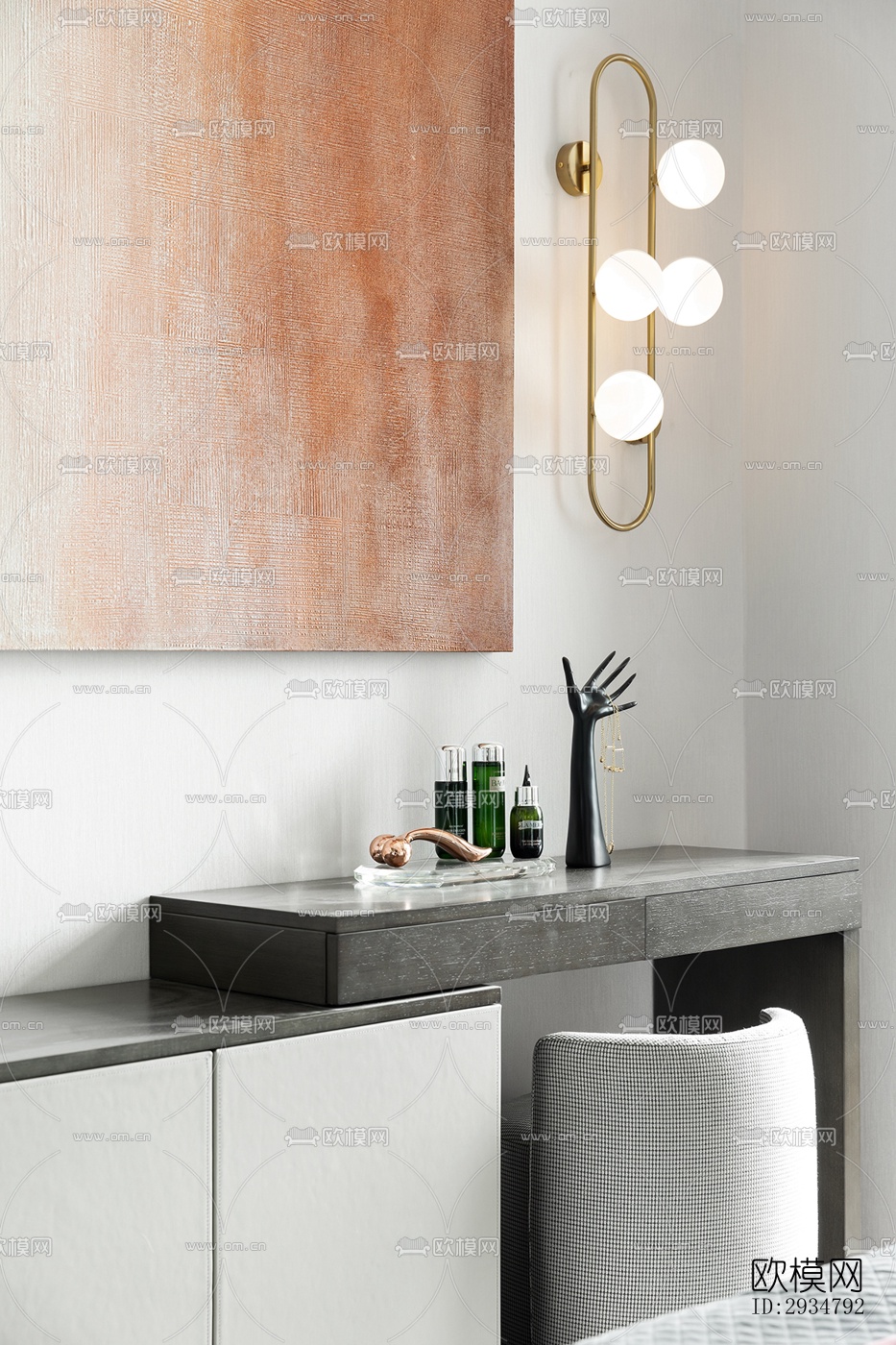 现代平层效果图下载（渲染图13）