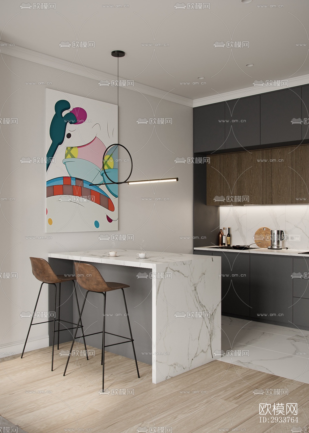 现代公寓效果图下载（渲染图16）