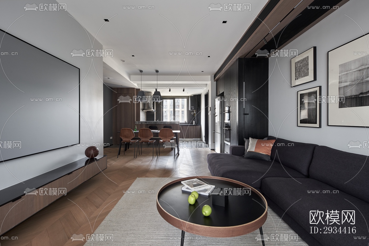 北欧平层效果图下载（渲染图20）