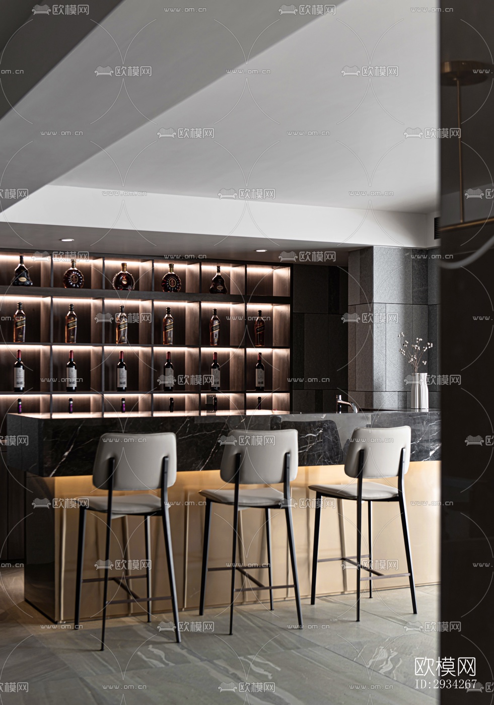 现代复式效果图下载（渲染图4）