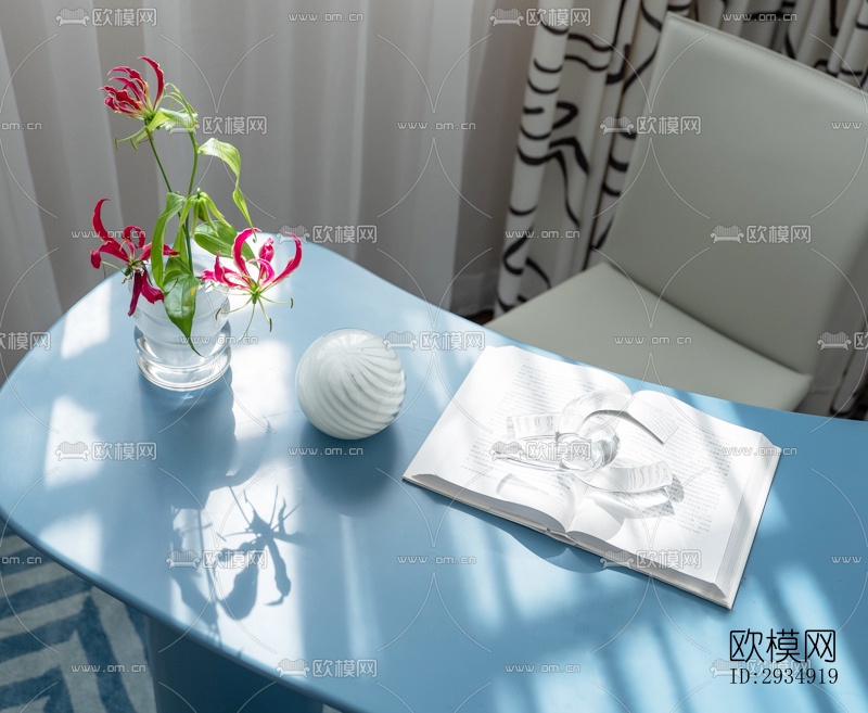 现代平层效果图下载（渲染图10）