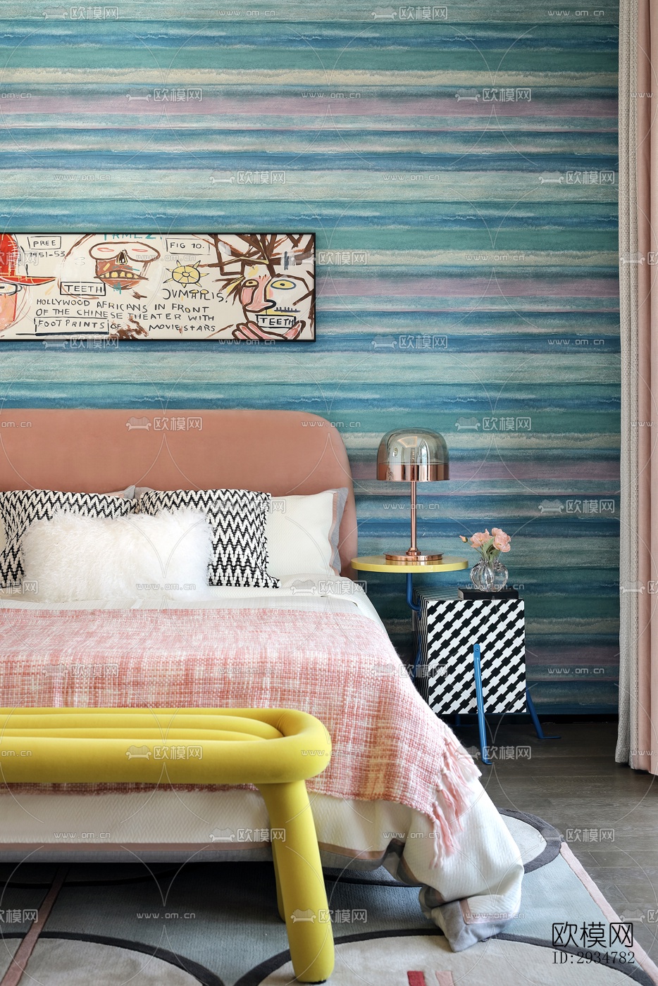 现代平层效果图下载（渲染图6）