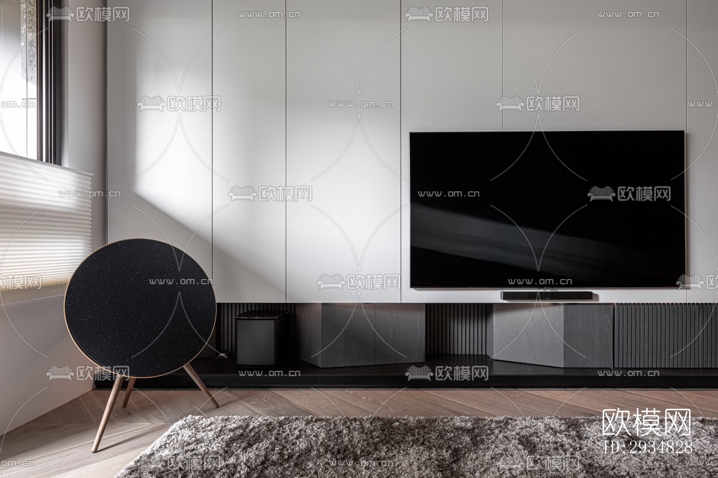 现代平层效果图下载（渲染图4）