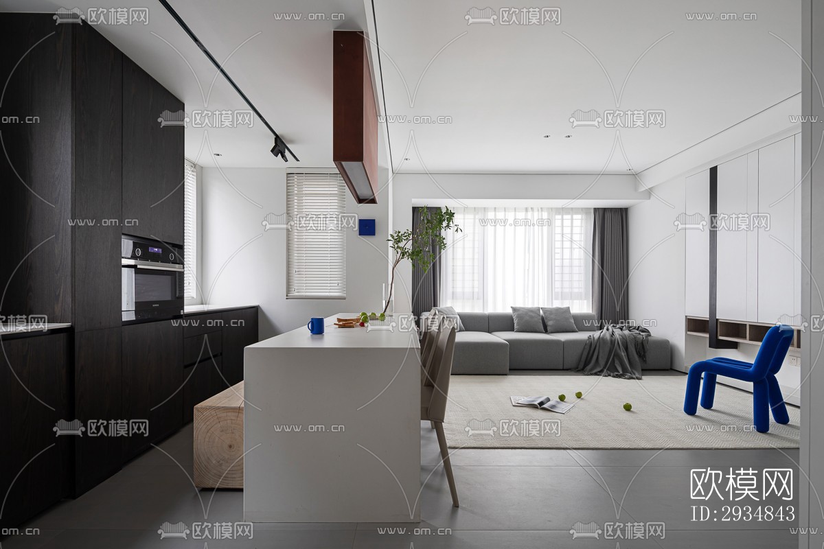 现代平层效果图下载（渲染图17）