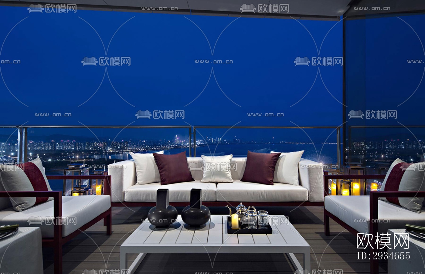 新中式平层效果图下载（渲染图9）