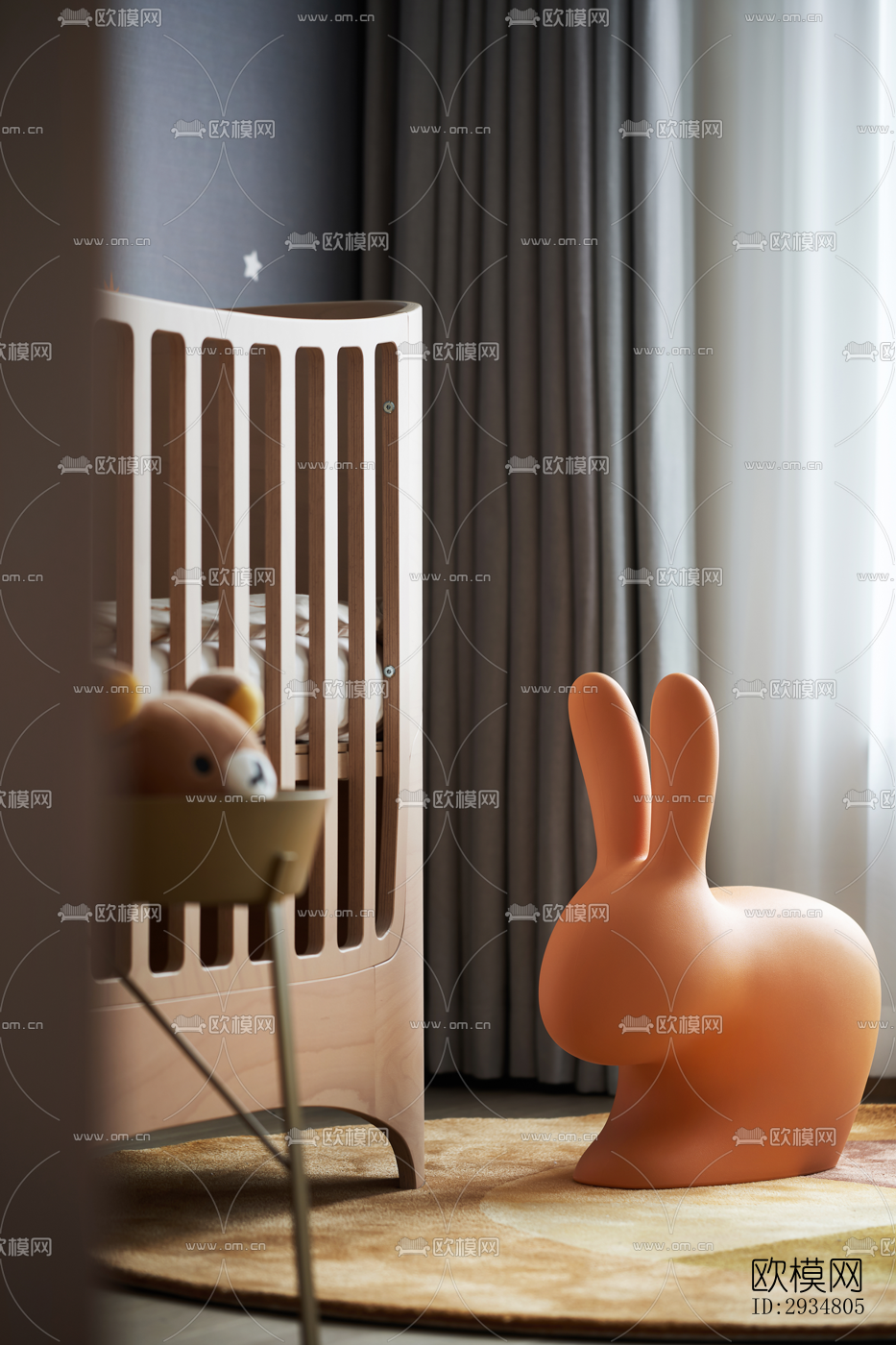 现代平层效果图下载（渲染图5）