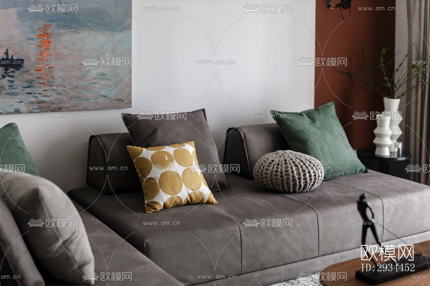 后现代平层效果图下载（渲染图3）