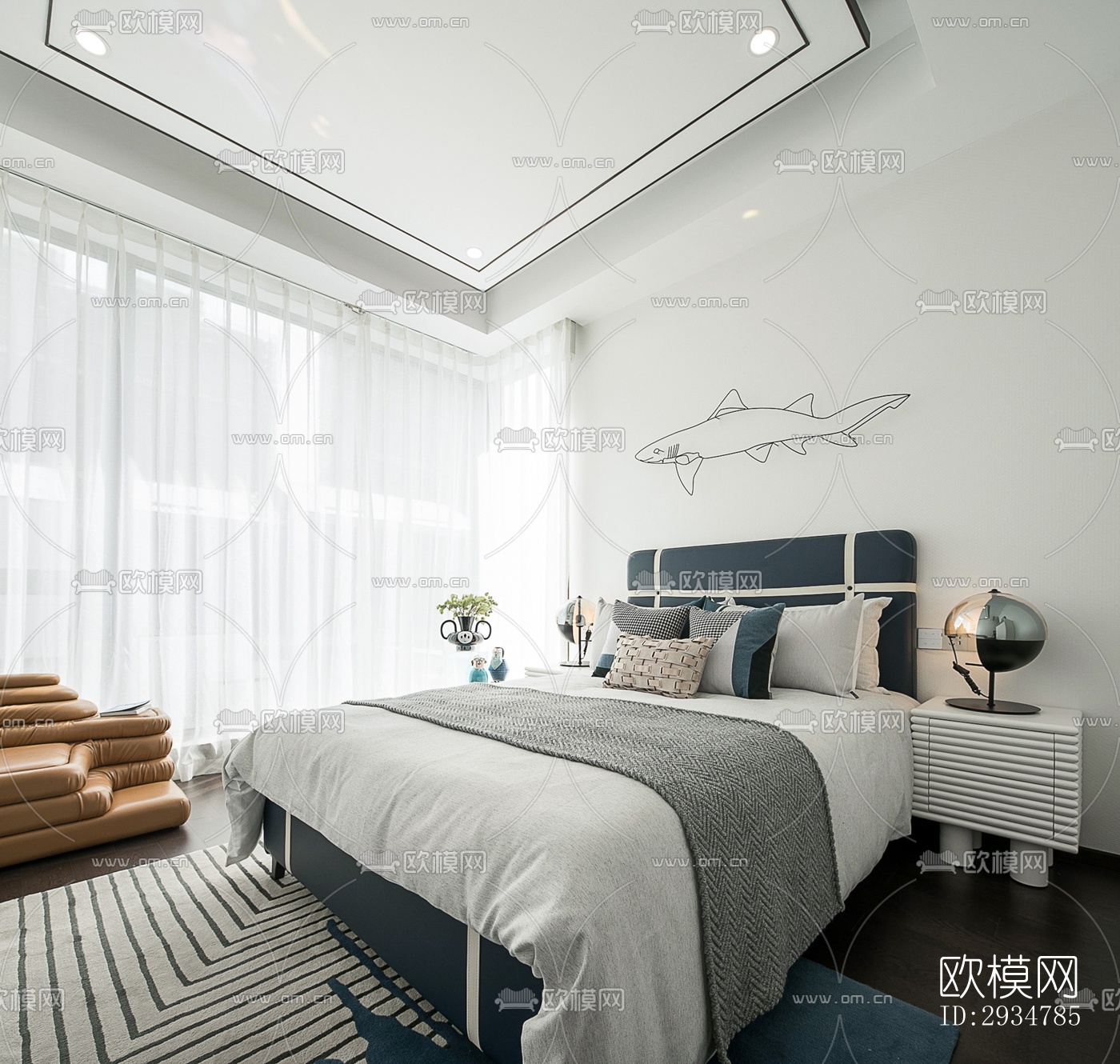 现代平层效果图下载（渲染图5）