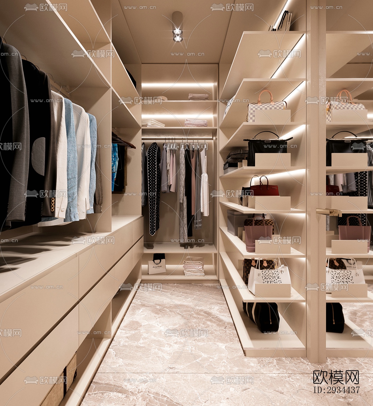 后现代平层效果图下载（渲染图13）