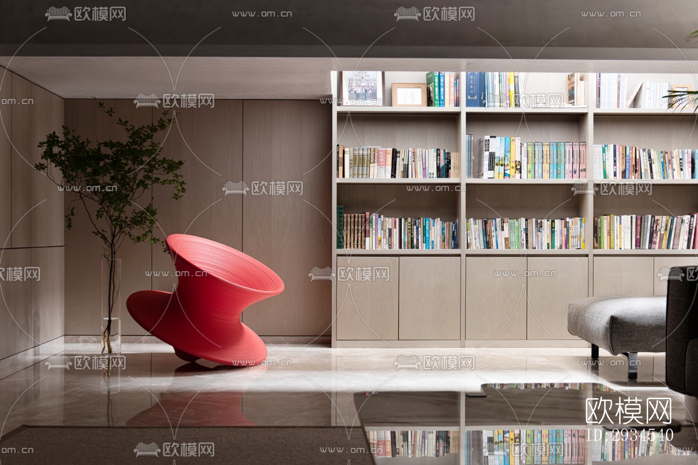 新中式平层效果图下载（渲染图15）