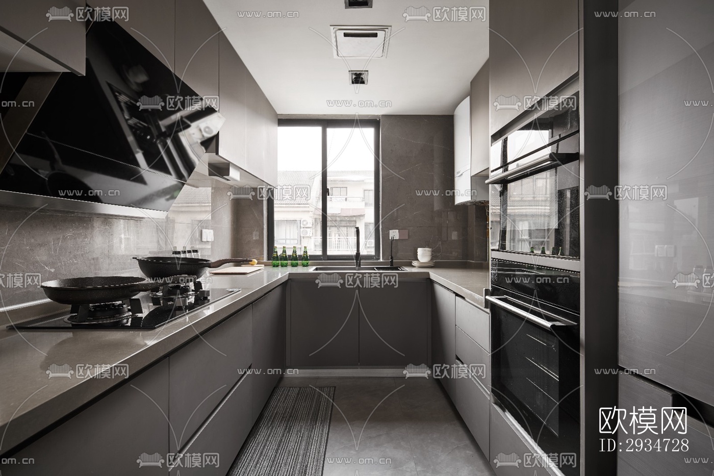 现代平层效果图下载（渲染图4）