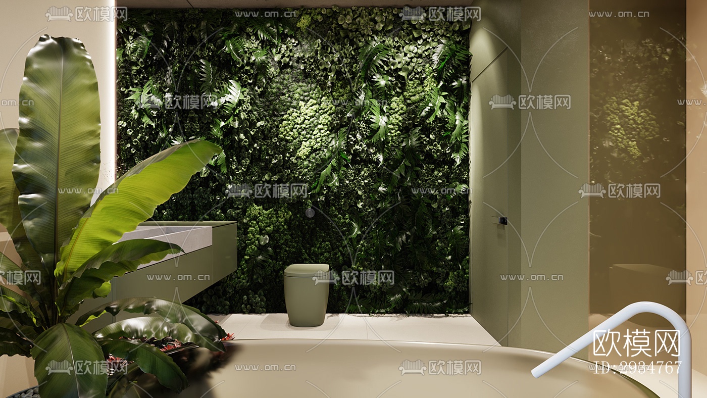 现代平层效果图下载（渲染图13）