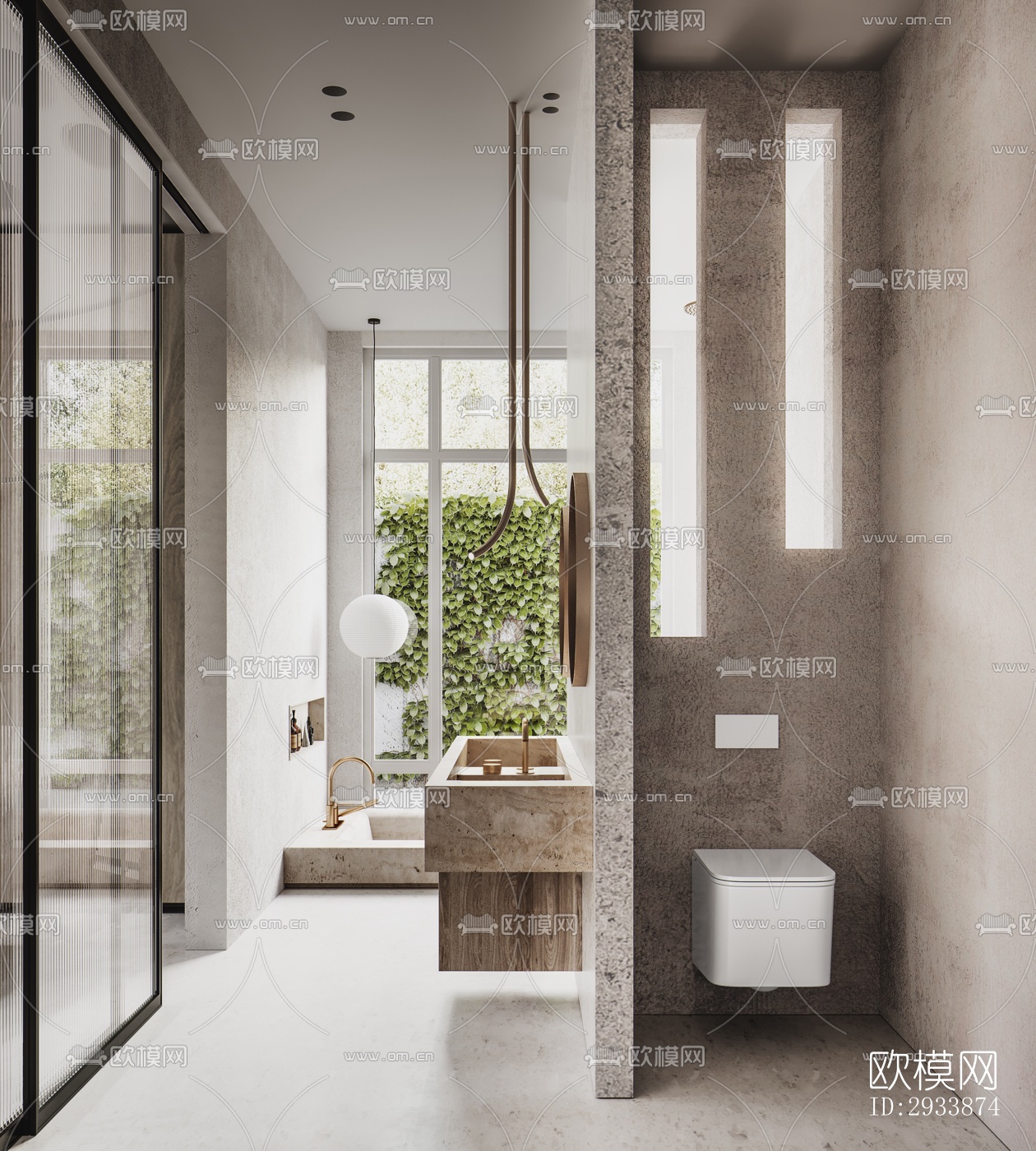 侘寂别墅效果图下载（渲染图11）