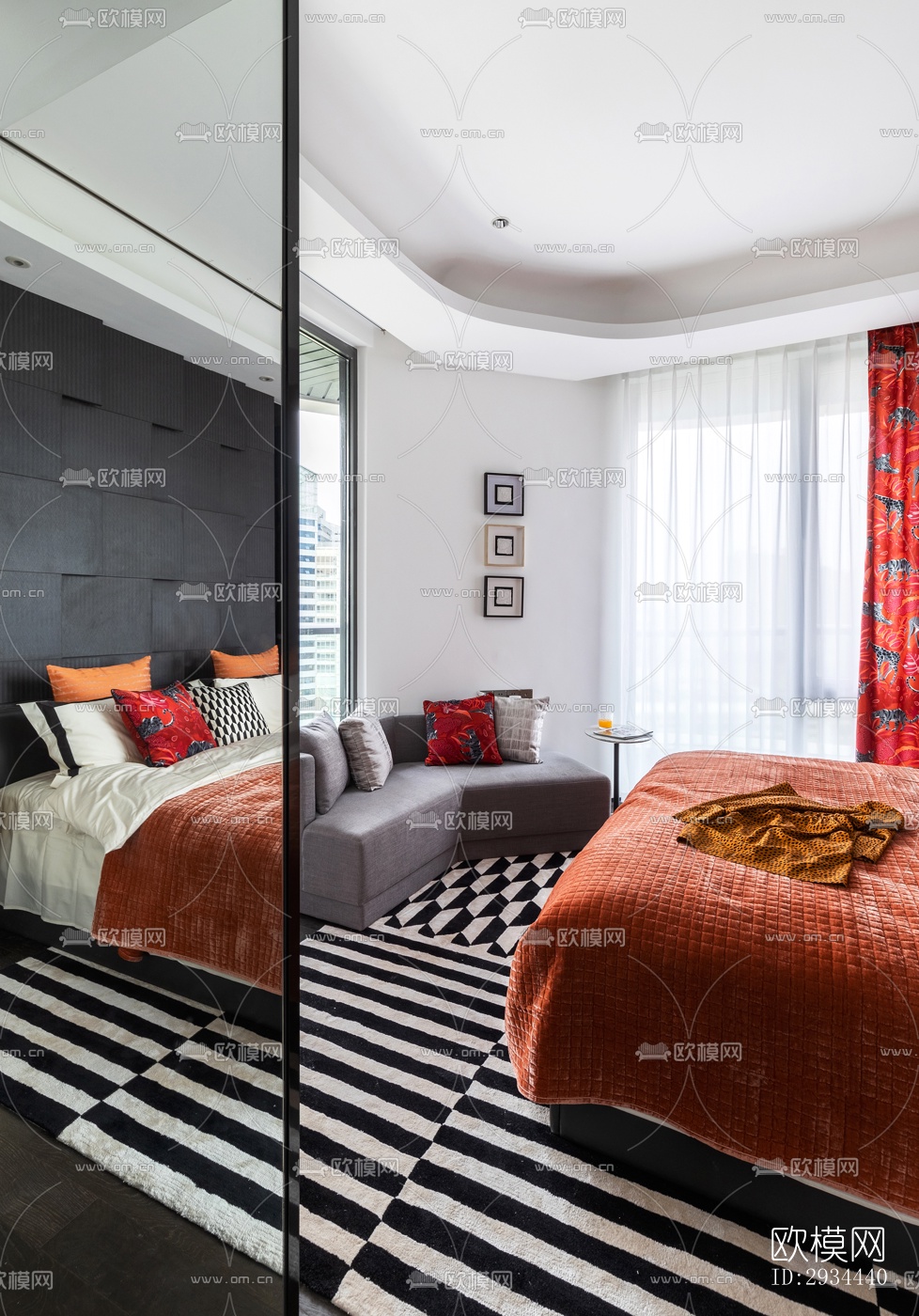 后现代平层效果图下载（渲染图14）