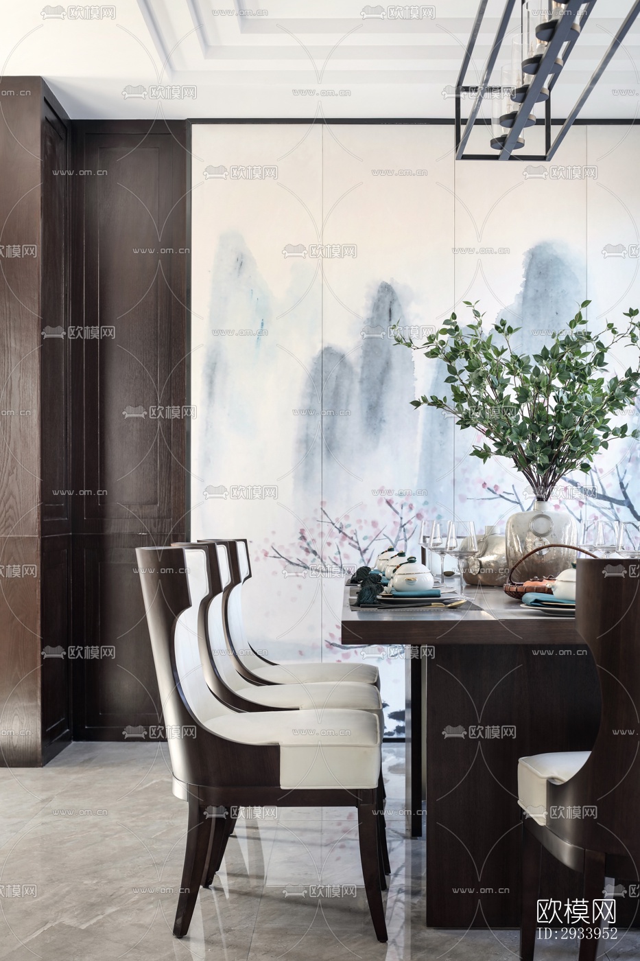 新中式别墅效果图下载（渲染图15）