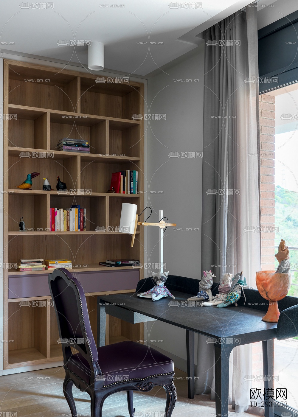 后现代平层效果图下载（渲染图12）