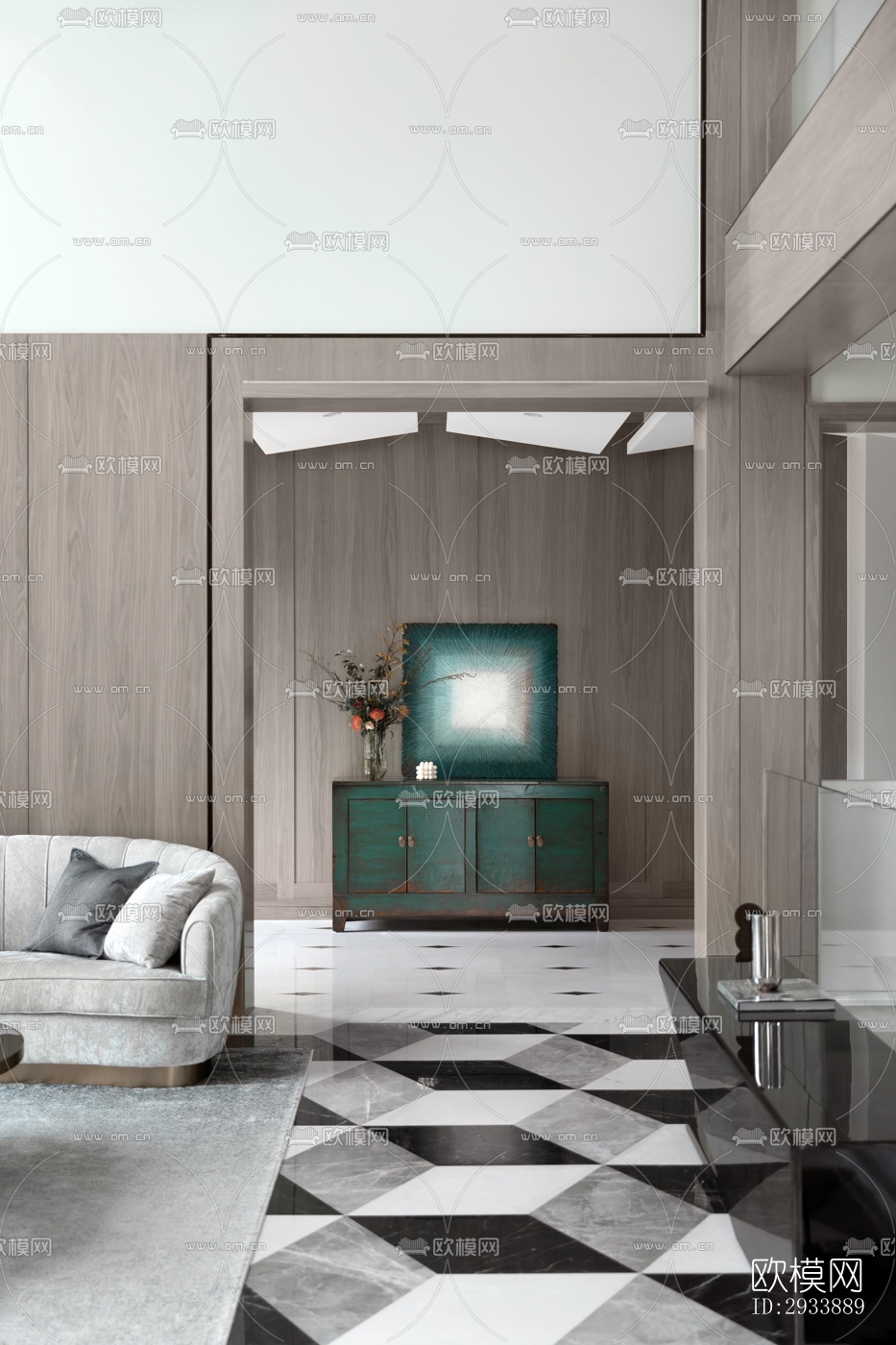 后现代别墅效果图下载（渲染图9）